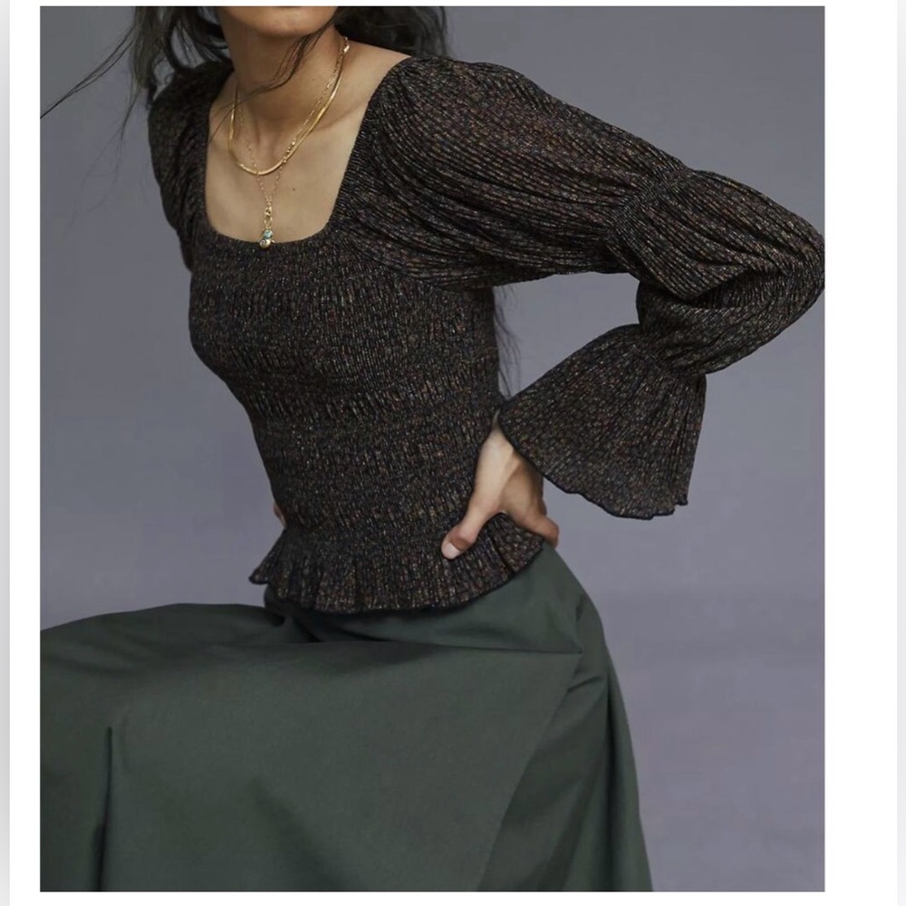 VGUC Anthropologie Fitted Blouse Size XS
